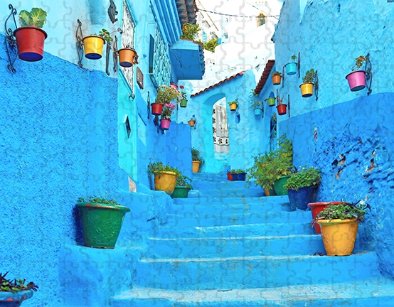Morocco - Blue City walkway